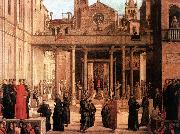 BASTIANI, Lazzaro The Relic of the Holy Cross is offered to the Scuola di S. Giovanni Evangelista Spain oil painting reproduction